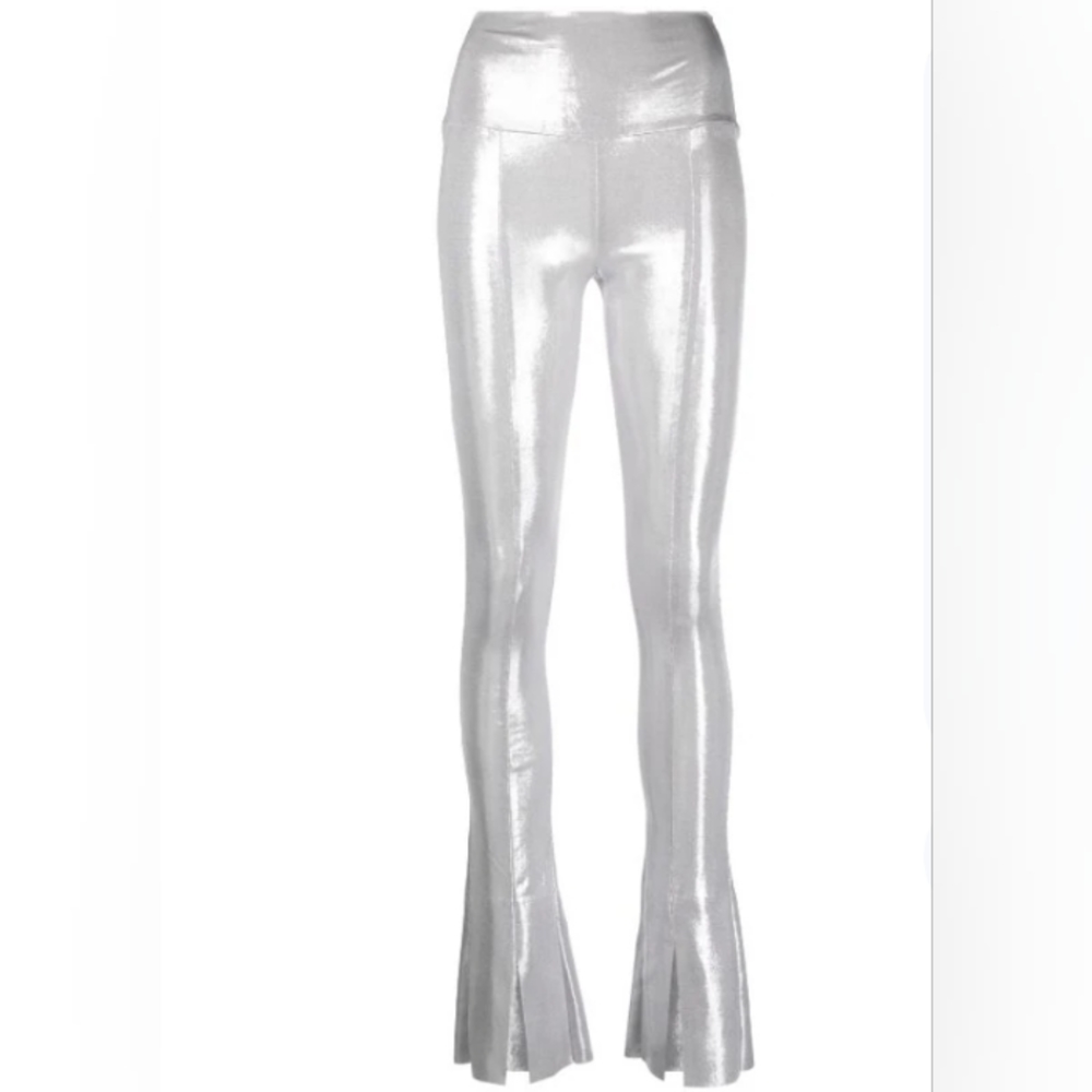 NWT Norma Kamali Silver Spat leggings